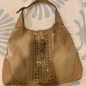 Gucci Jackie O studded suede bag